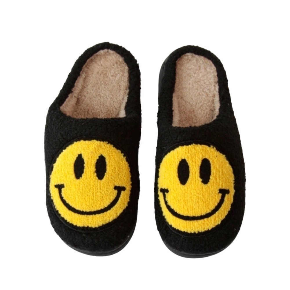 Bumblebee Smiley Face Slippers